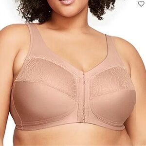 NWOT Glamorise MagicLift Natural Shape Front-Closure Wire-Free Bra Style 1210